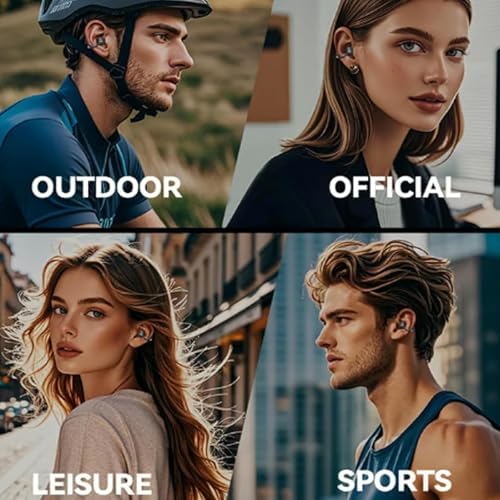 Elevate Your Audio Experience with M100 Clip-On Bluetooth 5.4 Headphones – Waterproof & Sweatproof Design, Touch Screen Controls, Stylish Purple Finish for Music Lovers on the Go, Perfect for Active Lifestyles and Seamless Calls Anytime