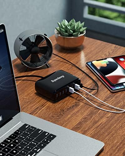 High-Efficiency 8-Port USB Charging Station by SUPERDANNY – Compact Multi-Device Hub for i Phone, i Pad, Galaxy, Air Pods & More – Advanced Safety Features for Fast, Reliable Charging in Home or Office Environments