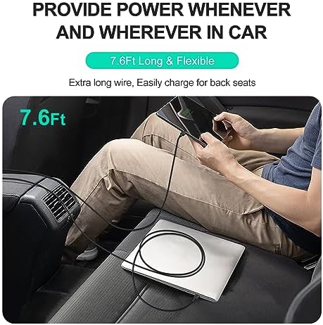 High-Speed 100 W USB-C Car Charger for Laptops and Devices – Ultimate Compatibility with Dell, Mac Book Pro, HP, Samsung, Asus – Portable Fast Charging Solution for Cars, Trucks, and Boats – Safe, Lightweight, and Compact Design for On-the-Go Power