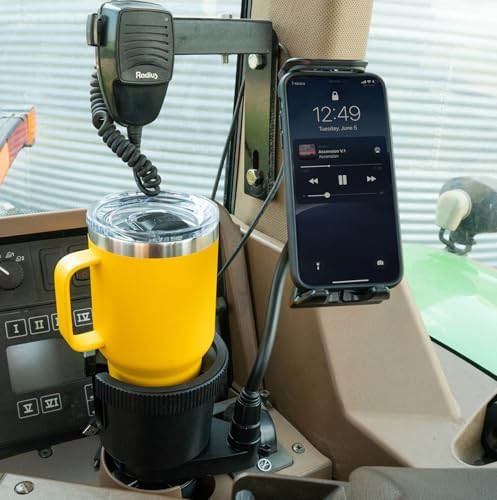 Ultimate Heavy-Duty Mega XL Cupholder & Device Mount with Adjustable Gooseneck Arm – Secure Hydration & Hands-Free Connectivity for 1.2 L Bottles in Any Vehicle