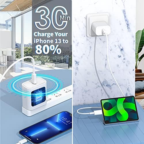 Rapid 20 W USB-C Wall Charger Duo for i Phone 14 & More – Stuffcool MFi Certified 6 FT Type C to Lightning Cable Included – Compact Fast Charging Power Adapter for Swift Device Recharging & Ultimate Safety Features