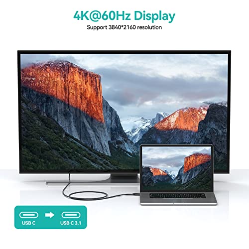 Yottamaster 3.3 ft USB C to USB C Cable – 20 Gbps High-Speed Data Transfer & 100 W Fast Charging, Braided Design with E-Marker for Enhanced Compatibility – 4 K@60 Hz Video Output for Phones, Laptops, Tablets, & Switch Devices – Durable & Tangle-Free Connection