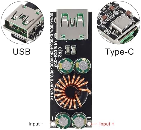 Revolutionary 60 W DC to USB Type-C Power Adapter – Ultimate Fast Charging Solution with PD 3.0 & QC 4.0 Support – Versatile Step-Down Converter for 12 V & 24 V Systems – Essential Charging Module for Smartphones, Tablets, and Laptops – Compact, Durable Design Perfect for Mobile Professionals and Travelers