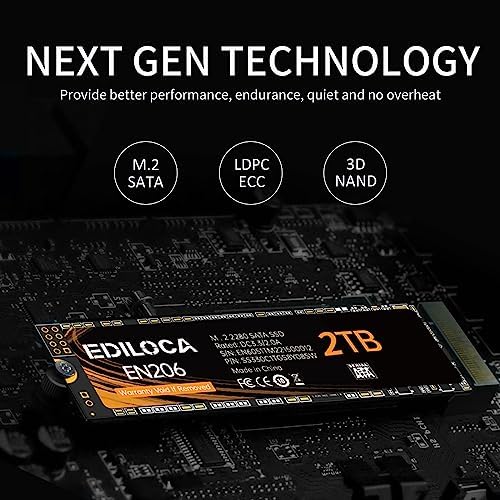 Upgrade Your System with the EN206 512 GB M.2 SSD – High-Speed 3 D NAND TLC Technology for Ultrabooks and Mini PCs, Blazing Fast Read/Write Speeds of 550/460 MB/s, Enhanced Compatibility for Seamless Performance and Efficiency