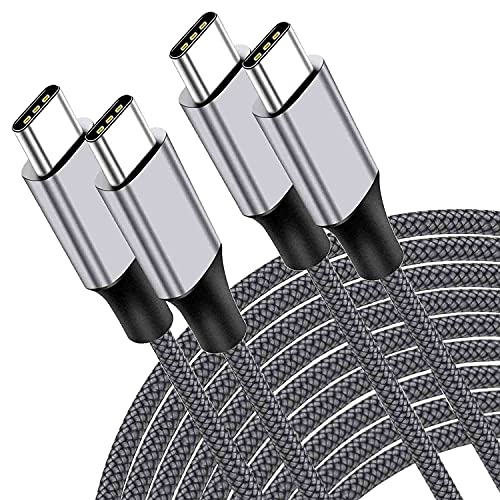 Fast Charging USB C to USB C Cable – 10 ft Braided Type C Charger Cord (2-Pack) for i Phone 15 Series, i Pad Pro/Air, Mac Book Air, Samsung Galaxy S23/S22/S21, Note 20 & PS5 – 60 W Power Delivery, Durable & Tangle-Free Design for Maximum Flexibility and Enhanced Compatibility