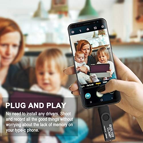 128 GB USB Type-C Flash Drive by Borlter Clamp – Dual Port Memory Stick for Fast Data Transfer with USB 3.0 Compatibility for Android Smartphones, Tablets, and Computers – Perfect for Samsung Galaxy S10/S9/Note 9, LG, and Huawei Devices – Reliable Storage Solution for Photos, Videos, and Documents
