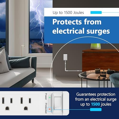 LIDER Ultra-Thin Flat-Face Outlet Extender with 3 Receptacles – Space-Saving Power Strip with 3 ft Cord, ETL-Listed for Safety, Sleek White Design for Modern Interiors – Perfect Solution for Enhanced Device Charging and Versatile Placement