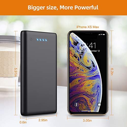 Ultra-High Capacity 40,800 m Ah Power Bank with 25 W Fast Charging – Dual Built-in Cables & 5 Outputs for Quick Device Charging – Compatible with i Phone 16/15 & Android – Sleek Blue Portable Charger for On-the-Go Power Solutions