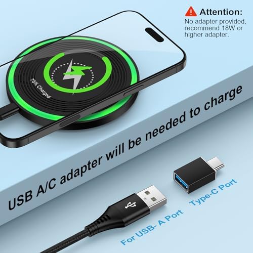 Ultra-Fast 15 W Wireless Charging Pad for Samsung Galaxy S25, S24 FE, Plus Ultra S23, Z Fold SE, Moto Razr Plus 2024, Google Pixel 9 Pro & i Phone 16 Series – Universal Compatibility, Efficient Power Solution, and Compact Design for Home & Office Use