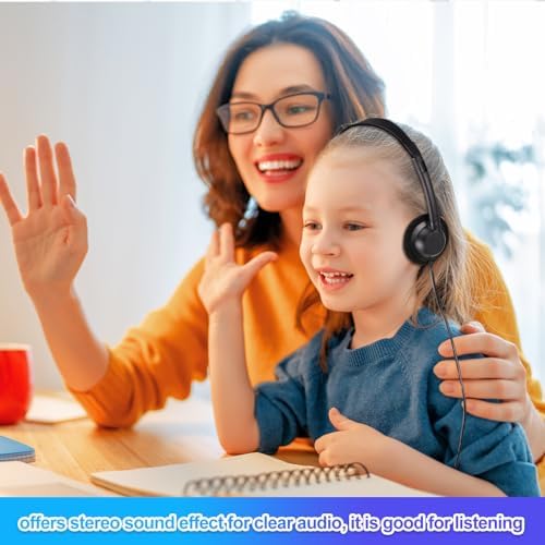 60-Piece Classroom Headphone Set – Adjustable On-Ear Design for All Ages – Noise-Canceling 3.5 mm Audio Jack – Premium Sound for Schools and Libraries – Hygienic, Durable, and Lightweight Headphones for Enhanced Learning Experiences – Perfect for Prolonged Use in Educational Settings