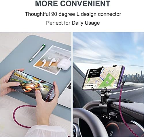 Ultra-Durable 10 ft USB C Cable 5-Pack by OKRAY – Fast Charging Braided Cords with 90-Degree Right Angle Connector for Samsung Galaxy S Series, Google Pixel, and More – Superior Compatibility for Effortless Device Use and Enhanced Performance
