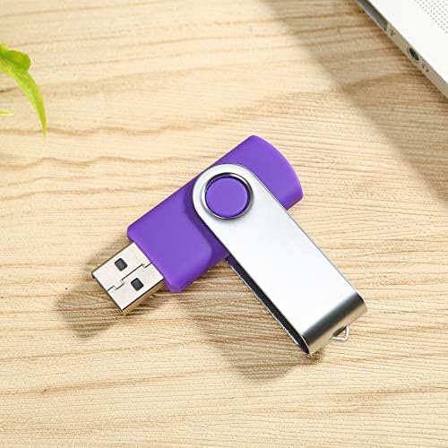 Alihelan 8 GB USB Flash Drive 5 Pack – Vibrant Swivel Memory Sticks with LED Indicator for Seamless Data Transfer, Ideal for Personal and Professional Use – USB 2.0 Portable Storage in Black, Red, Purple, Yellow, and White – Perfect for Easy File Sharing and Backup