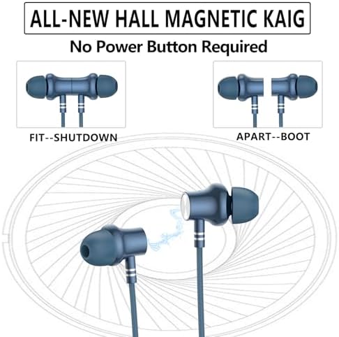 LANDIBO Bluetooth Neckband Earbuds – 35-Hour Battery Life, IPX7 Sweat-Resistant, Noise Cancelling Technology for Crystal Clear Sound – Ideal for Active Lifestyles and Hands-Free Communication – Enhanced Deep Bass Audio (Black) – Elevate Your Sound Experience