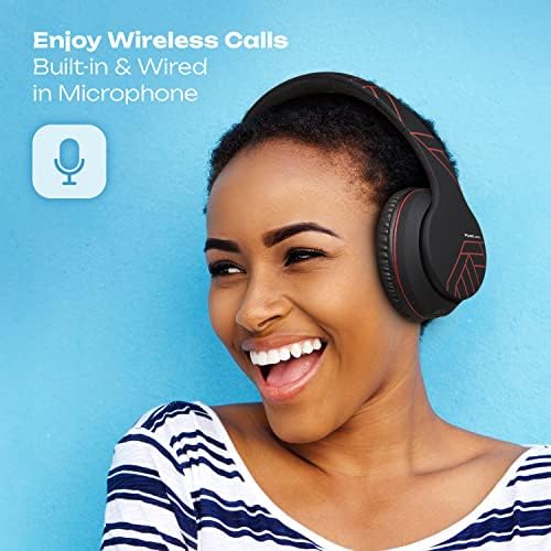 Discover the Ultimate Wireless Over-Ear Bluetooth Headphones with 50-Hour Playtime – Immerse Yourself in Hi-Fi Sound and Rich Deep Bass, Perfect for On-the-Go Music Lovers, Lightweight and Foldable for Easy Travel, Seamless Compatibility with Smartphones and PCs