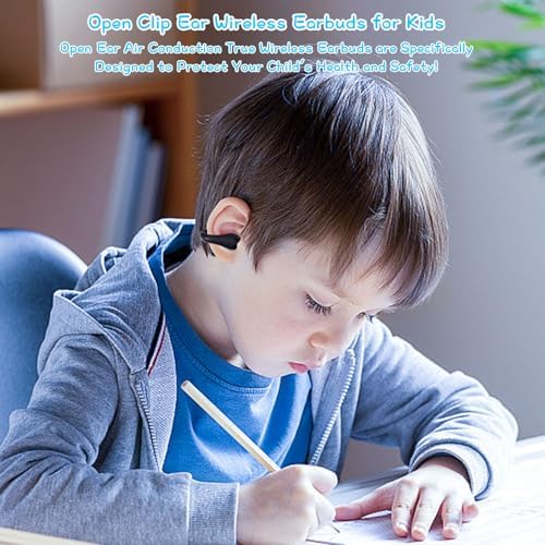 BANIGIPA Kids Bluetooth 5.4 Open Ear True Wireless Earbuds – Ultra-Lightweight Headphones with Safe 85 d B Volume Control for Young Listeners – Perfectly Designed for School, Travel & Clear Communication with Built-in Mic