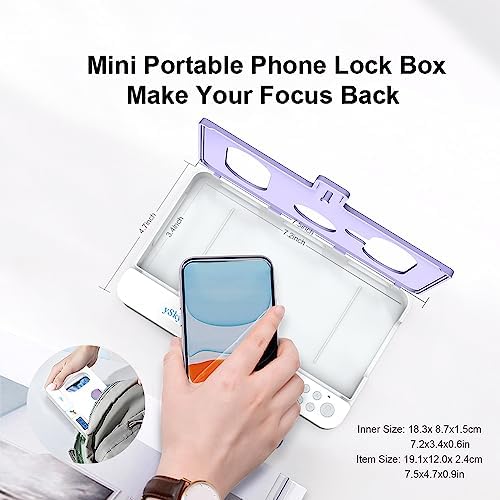 Portable Smart Auto Phone Timer Lock Box for iPhone and Android Phones, Self-Control Timer Locker to Help Kids,Students, Adults Focus Back,Prevent Excessive Games, Mobile Phone Addiction(White) – Enhanced Compatibility and Speed
