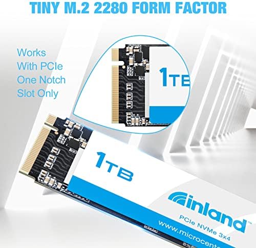 Transform Your PC Experience with the INLAND TN320 512 GB NVMe M.2 PCIe Gen3 x4 SSD – Unleash Up to 2000 MB/s Speeds, Perfect for Gaming and Content Creation, Advanced 3 D NAND Technology for Superior Durability and Enhanced Compatibility with Laptops and Desktops