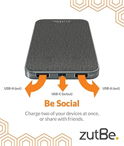 Ultimate 10000 m Ah Portable Power Bank with 18 W Power Delivery – Fast Charging for i Phone 16/15/14/13/12, Samsung Galaxy, i Pad, Nintendo Switch & More – Compact USB-C & USB-A Charger for On-the-Go Convenience – Enhanced Durability & Compatibility