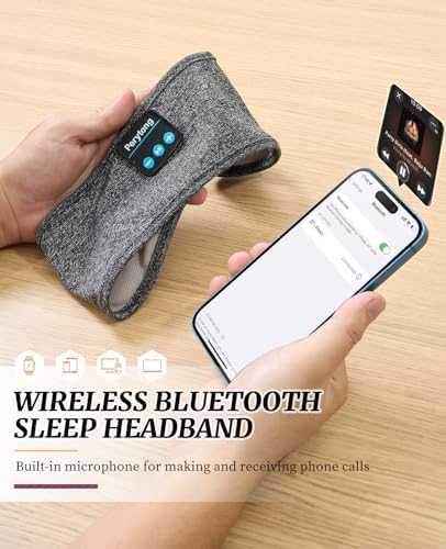 Perytong Wireless Bluetooth Sports Headband Headphones – Ultimate Comfort & Crystal-Clear Sound for Sleep, Yoga & Jogging – Perfect for Insomnia Relief, Meditation, and Easy Device Pairing