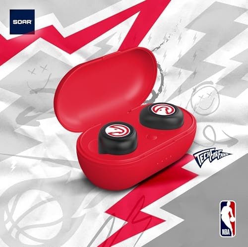 SOAR NBA True Wireless Earbuds V.2 – Elevate Your Audio Experience with State-of-the-Art Bluetooth 5.0, Exceptional Sound Quality, and Official NBA Branding for Ultimate Fan Engagement, Designed for Comfort and Hands-Free Convenience