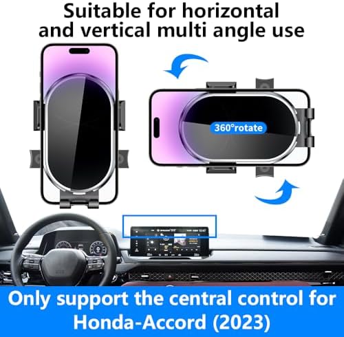 Premium Car Phone Holder for Honda Accord 2008-2012 EX-L V6 – Enhanced 360-Degree Rotation Dashboard Mount with Bar Display for Optimal Navigation and Hands-Free Convenience – Stylish Automotive Accessory for Seamless Integration and Easy Installation