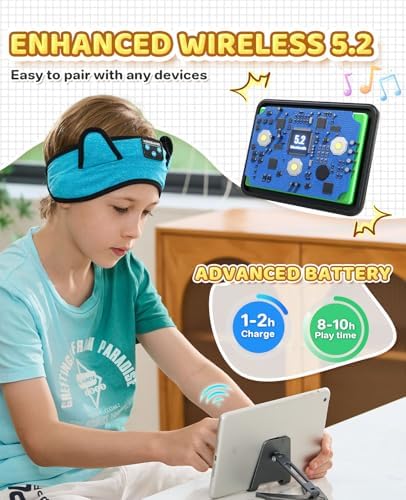 Ultimate Kids Bluetooth Headphones for Safe and Stylish Listening – Versatile Wired Playback Option with Volume Limiting Technology – Durable and Lightweight Design for Travel, School, and Home Use – Adjustable Headband for Customized Comfort – Compatible with Kindle, Tablets, and Cell Phones – Perfect for Boys and Girls