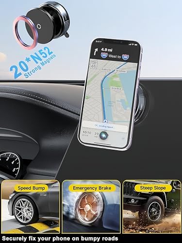 Revolutionary Magnetic Suction Phone Mount for i Phone 16 – Ultimate Versatile Holder for Cars, Gyms, Mirrors, and Showers – Unmatched Stability and Quick Installation for Seamless Navigation and Communication – Ideal Accessory for i Phone 16 Pro Max and 15 Series
