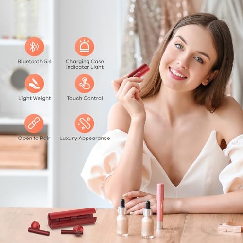 Foxeye Bluetooth 5.4 Advanced Noise Cancelling Earbuds – Ergonomically Designed Wireless Headphones with Touch Controls for Ultimate Comfort and Seamless Connectivity, Ideal for Active Lifestyles and Daily Travel, Compact Charging Case for Enhanced Portability and Quick Access