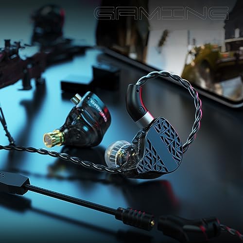 Hi Fi Go TRN Mars 1 Triple Hybrid Driver In-Ear Monitors – Superior Audiophile Earbuds with Dynamic, Balanced Armature, and Vibration Technology for Unmatched Gaming and Music Experience – Lightweight, Ergonomic Design with 1.2 m Cable for Enhanced Compatibility and Immersive Sound Quality