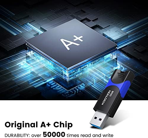 KOOTION 256 GB USB 3.0 Flash Drive – High-Speed Retractable Thumb Drive with Rugged Design and LED Indicator for Reliable Data Storage and Transfer – Ideal Memory Stick for Professionals and Students