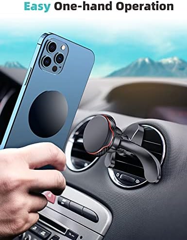 Universal Magnetic Air Vent Car Phone Holder – e Samcore Anti-Fall Smartphone Mount for i Phone & Samsung – Secure Grip with Powerful Magnets for Hands-Free Convenience – Easy Installation & Sleek Design for All Vehicle Interiors