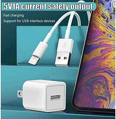 Quigg Cube MFi Certified i Phone Charger Set – 2-Pack 6 FT Lightning Fast Charging Cables with Compact USB Wall Adapters for i Phone 13/12/11/10/X/8 Plus/XR/XS Max/SE/i Pad – Ultimate Charging Convenience and Speed for Home & Travel