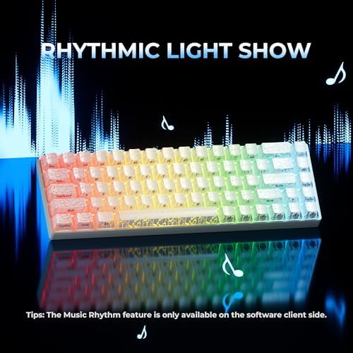 XXV K98 Wireless Gaming Keyboard – Retro Cherry Profile Custom Keycaps, RGB Backlit with Gasket-Structure Design, Hot-Swap Mechanical Comfort for Ultimate Win/Mac Compatibility & Enhanced Gaming Performance