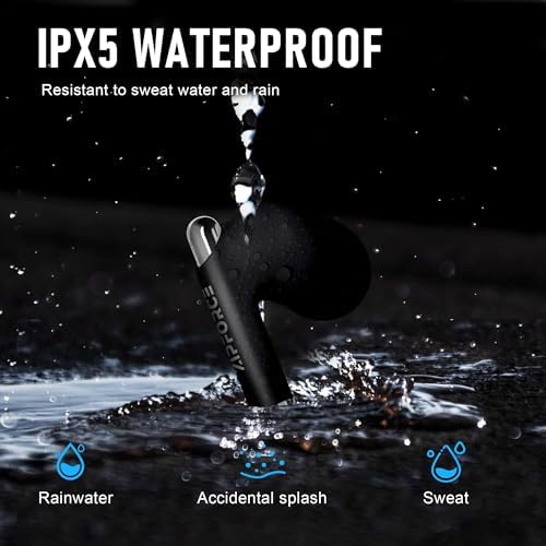 ZIPFORCE True Wireless Earbuds – Cutting-Edge Bluetooth 5.3 with 4-Mic Noise Cancellation for Enhanced Call Quality, IPX6 Waterproof for Active Use, 40-Hour Extended Battery Life, Touch Controls – Perfect for Audiophiles and Fitness Enthusiasts Seeking Superior Sound Performance