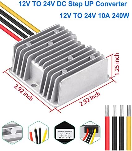 High-Performance 48 V to 12 V DC-DC Step Down Converter by Eagwell – 120 W Power Supply with Built-in Fuse for Maximum Safety – Perfect for Golf Carts, Scooters, RVs, and Marine Use – Reliable Voltage Reduction for Enhanced Device Efficiency and Versatility