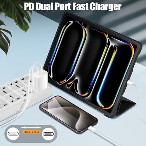 Ultra-Fast Dual Port USB-C i Phone Charger with 10 FT Quick Lightning Cables – High-Efficiency Charging Block for i Phone 14 Pro Max, 13 Pro, 12, 11, XS, XR, 8, SE – Ideal for Home and Travel, 2-Pack for Maximum Convenience and Speed