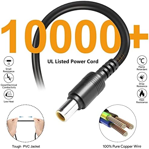 High-Efficiency 65 W AC/DC Power Adapter for BALDR Pioneer 300 & 500, Westinghouse i Gen300 – Ultimate Charging Solution for Portable Power Stations and Solar Generators, UL Certified for Rapid, Safe, and Dependable Energy Supply