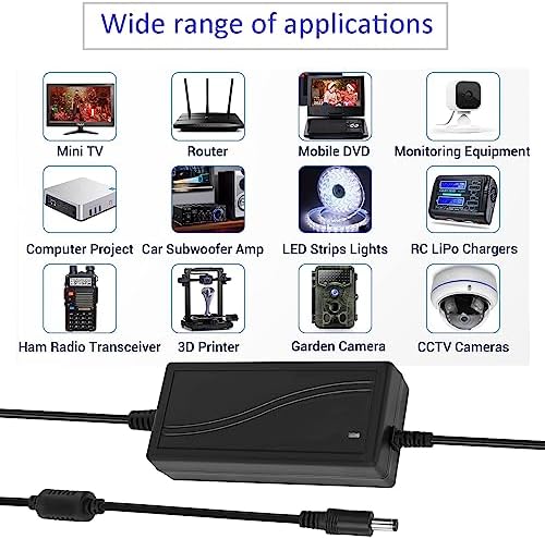 Reliable 120 W AC to DC Power Supply Adapter – 12 V 10 A Transformer for LED Strip Lights, CCTV Cameras, and 3 D Printers with Dual Output Jacks for Enhanced Versatility and Performance