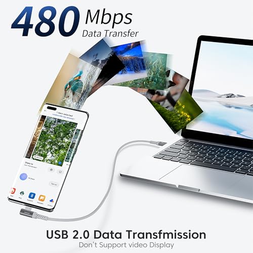 10 ft USB C to USB C Charger Cable (2-Pack) – 60 W Fast Charging Type C Cord with Right Angle Connector for i Phone 16, 15 Pro Max/Plus, Mac Book Air, Samsung S23 Ultra/S22, Note 20 – Superior Durability & Enhanced Ergonomics for Optimal Device Performance