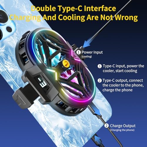 Neveika Phone Cooler, Cellphone Radiator with Dual Semi-Conductor Cooling Chip, Mobile Phones with a Width of 6 to 8 cm for Tiktok Live Streaming, Outdoor Vlog, Mobile Gaming. – Enhanced Compatibility and Speed