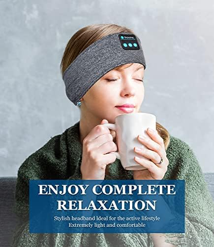 Revolutionize Your Rest with the Bluetooth Noise-Cancelling Sleep Headband – Ultimate Comfort Meets Stylish Functionality for Insomnia Relief, Travel, and Active Lifestyles – Ideal for Yoga and Leisure with Ultra-Thin Speakers in Sleek Black & Grey