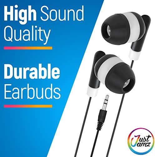 Bulk 100 Pack Wired Earbuds for Classrooms | Disposable In-Ear Headphones with Classic Black Dot Design | Ideal for Students, Group Activities, and Library Use | Lightweight, Comfortable, and Tangle-Free Audio Solution for Enhanced Learning Experience