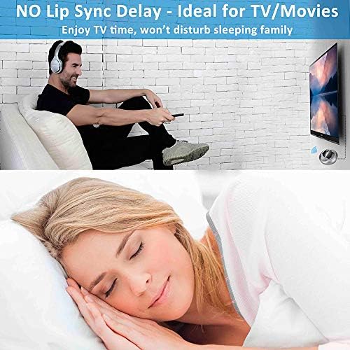 ZANCHIE Wireless Over-Ear Headphones with RF Transmitter Dock – Premium Digital Stereo Sound Designed for Seniors and Hearing Impaired – Ultimate Comfort and Seamless TV Audio Experience for Endless Enjoyment