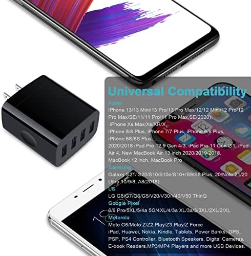 Dual USB Wall Charger 2-Pack – Rapid Charge Block for i Phone, Samsung Galaxy & Google Pixel – Universal Compatibility Power Adapter for Home, Office, and Travel – Fast Charging Technology with Compact Design – Reliable Multi Plug Outlet Solution for All Your Devices