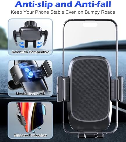 Car Phone Holder Mount for Hyundai Ioniq 5, Magnetically Attaches to Metallic Dashboard for 2024 2025 Hyundai Sonata, Kona & loniq5 2022-2025, Wide Clamp for 4-7.2 inch Smartphones – Enhanced Compatibility and Speed