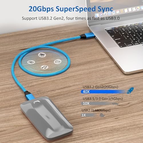 Experience High-Speed Connectivity with Use Bean USB C to USB C Cable – 100 W Fast Charging & 20 Gbps Data Transfer – 15 FT Dual Pack for Mac Book Pro, Galaxy S25 Ultra, i Pad Mini 6, and More – Enhanced 4 K Video Output for Ultimate Performance and Compatibility