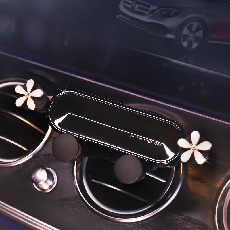 Elegant White Flower Air Vent Phone Holder by BNTR – Stylish Car Cellphone Mount for Smartphones, Perfect Stocking Stuffer Gift – Durable and Functional Vehicle Accessory for Safe Driving and Hands-Free Calls