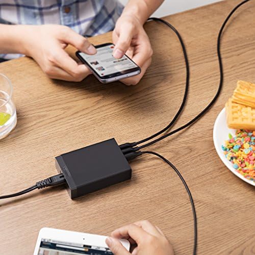 Anker 60 W 6-Port USB Charging Station – Ultimate Multi-Device Fast Charging Hub for i Phone 14/13, i Pad Pro/Air/Mini, Galaxy S23/S22/S21, Note 20 Ultra & More – Compact Design with Enhanced Safety Features for Efficient Power Management and Versatile Compatibility