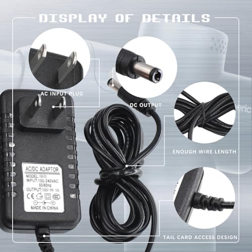 High-Efficiency 18 V Fast Charge Adapter for Hypervolt Massage Devices – Durable Replacement Power Cord for Hyperice Massage Guns & Vyper Massagers – 6 Ft Versatile Cable Ensures Maximum Flexibility and Compatibility for Uninterrupted Recovery