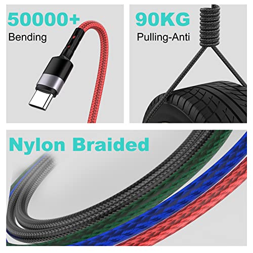 10 Ft 6-in-1 Universal Charging Cable – Premium Nylon Braided USB A, Type C & Lightning Adapter for Android & i Phone – High-Speed Sync for Samsung, Huawei, and More – Versatile Multi-Device Connection Solution